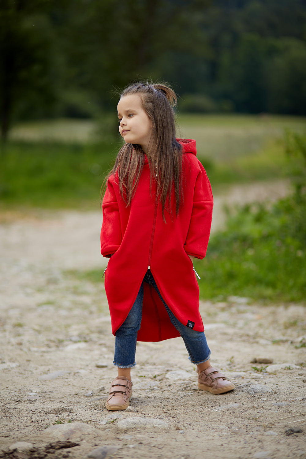 Płaszczobluza KIDS Czerwona