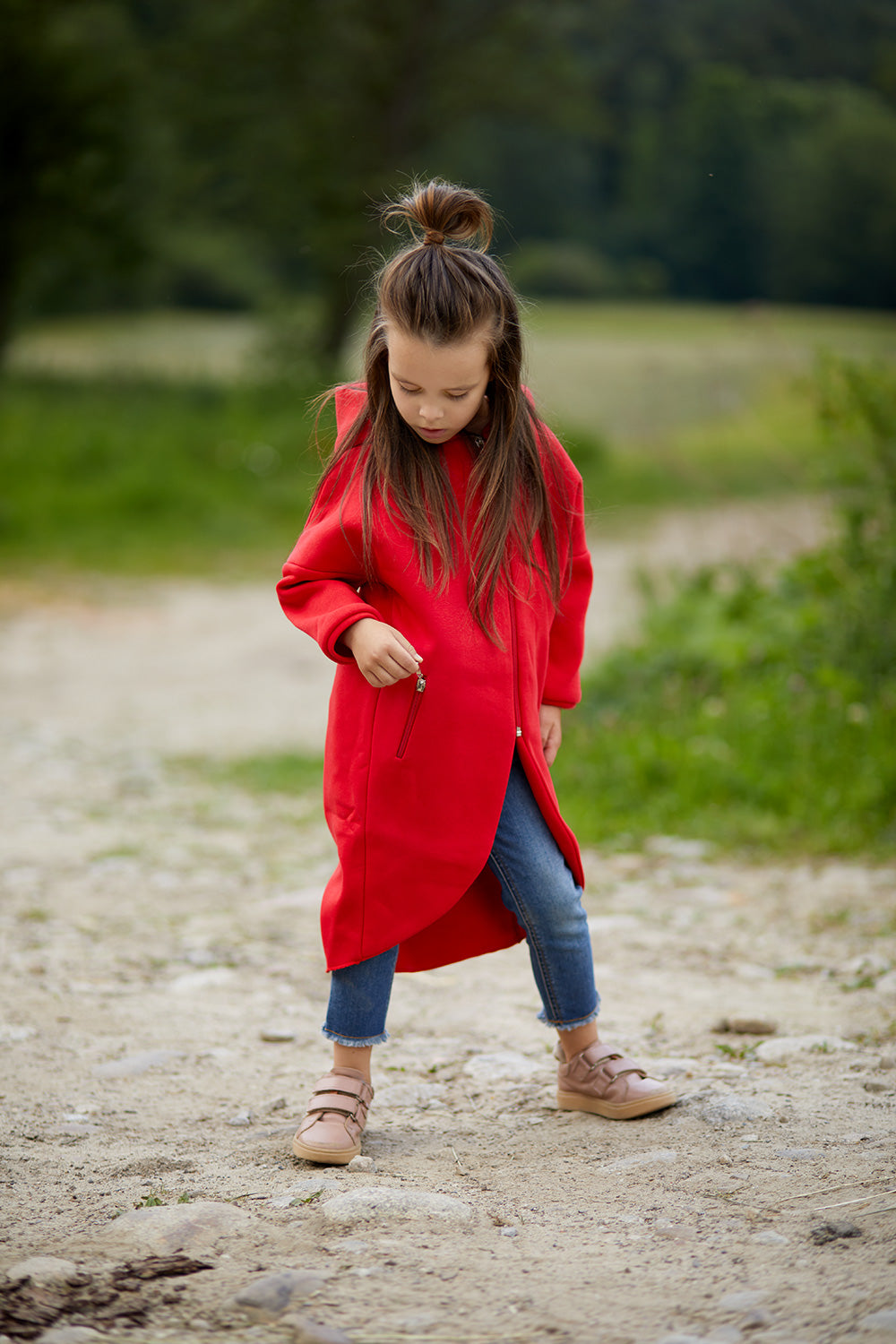 Płaszczobluza KIDS Czerwona