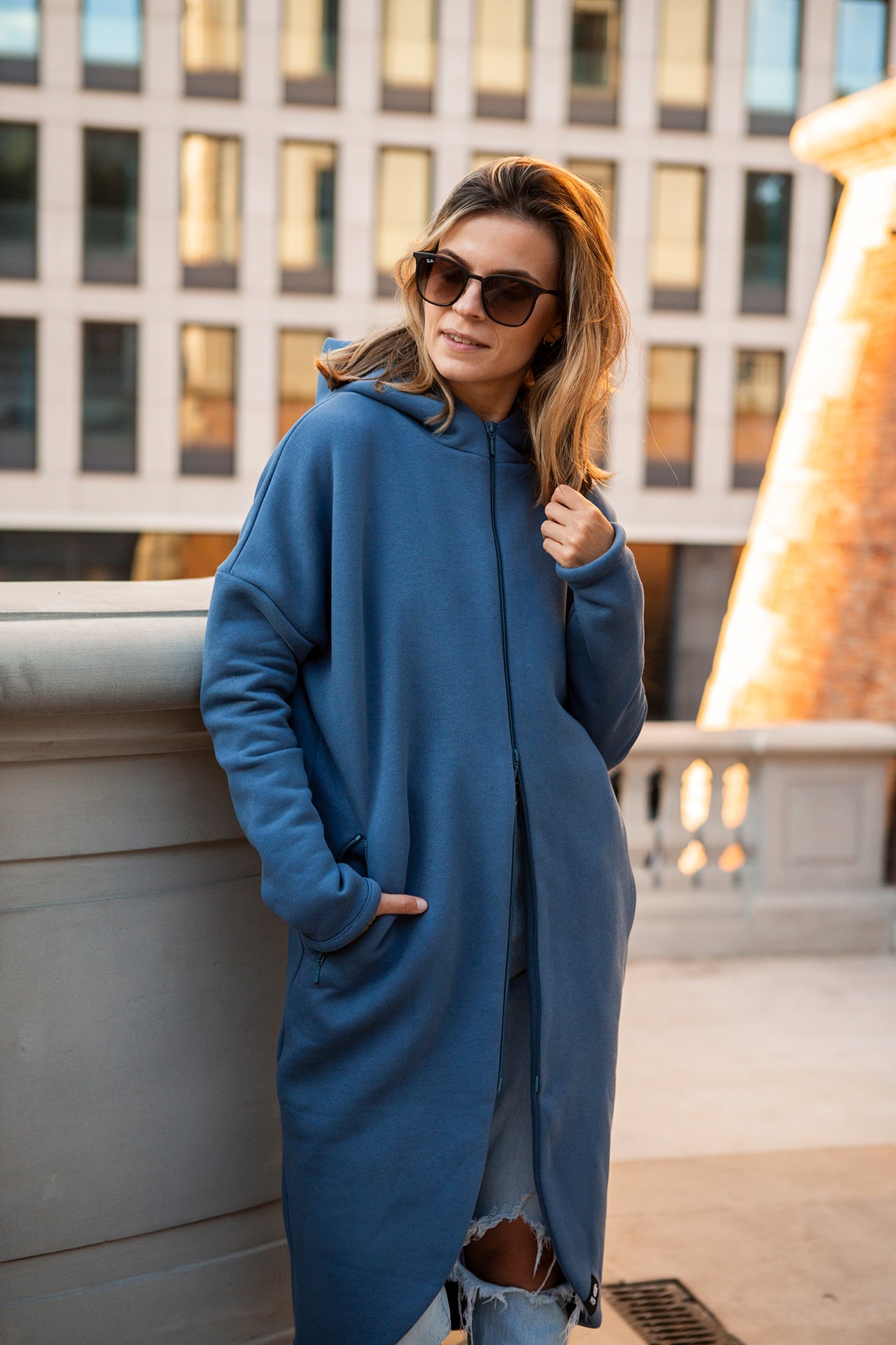 Płaszczobluza No.2 Niebieski Dżins