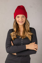 Czapka Cosy Days Czerwona 100% Merino Extra Fine