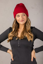 Czapka Cosy Days Czerwona 100% Merino Extra Fine