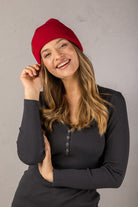 Czapka Cosy Days Czerwona 100% Merino Extra Fine