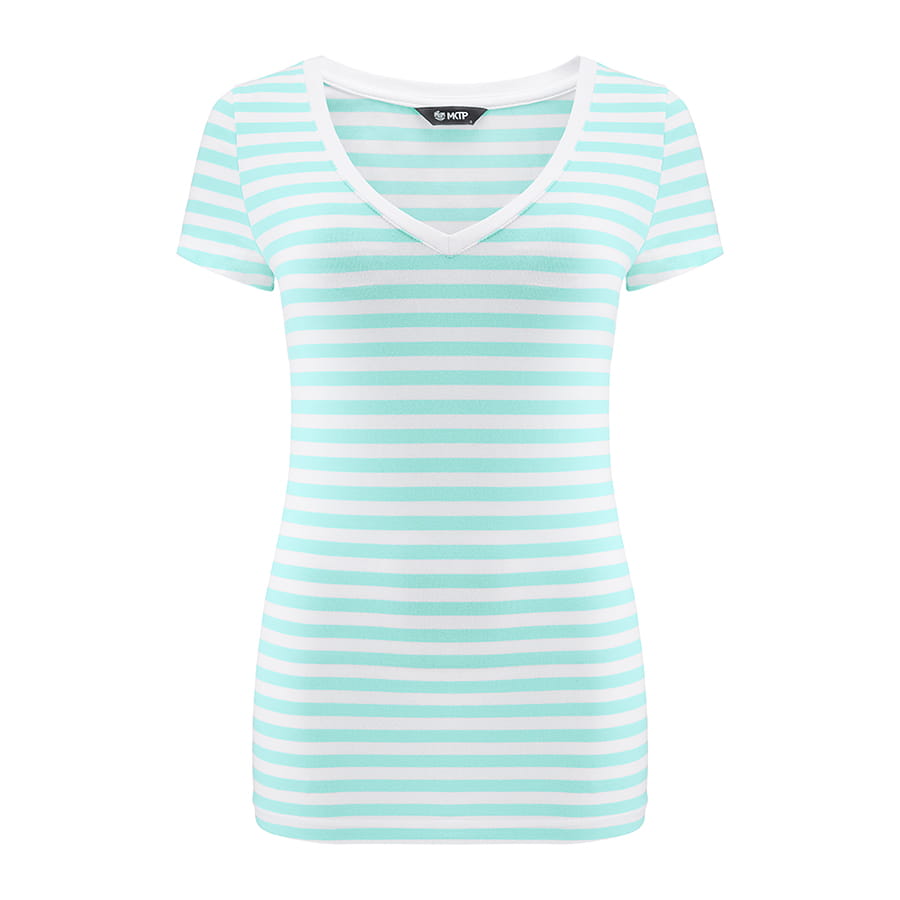T-shirt Perfect Lines Paski Aqua
