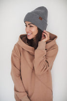 Czapka Cosy Days Szara 100% Merino Extra Fine