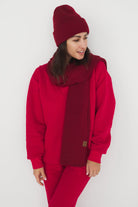 Czapka Cosy Days Wino 100% Merino Extra Fine