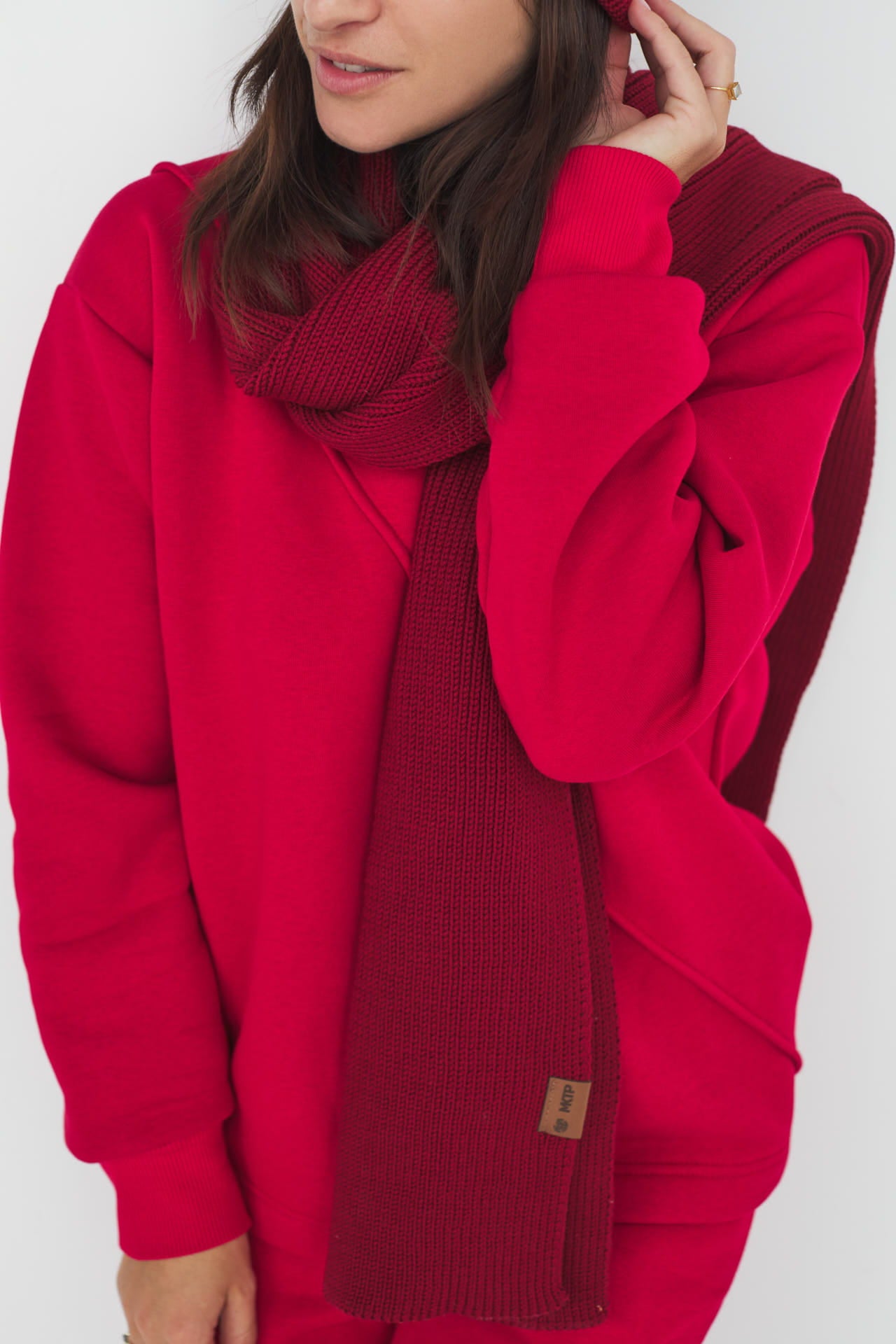 Czapka Cosy Days Wino 100% Merino Extra Fine