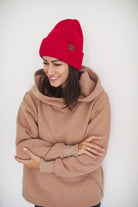 Czapka Cosy Days Czerwona 100% Merino Extra Fine