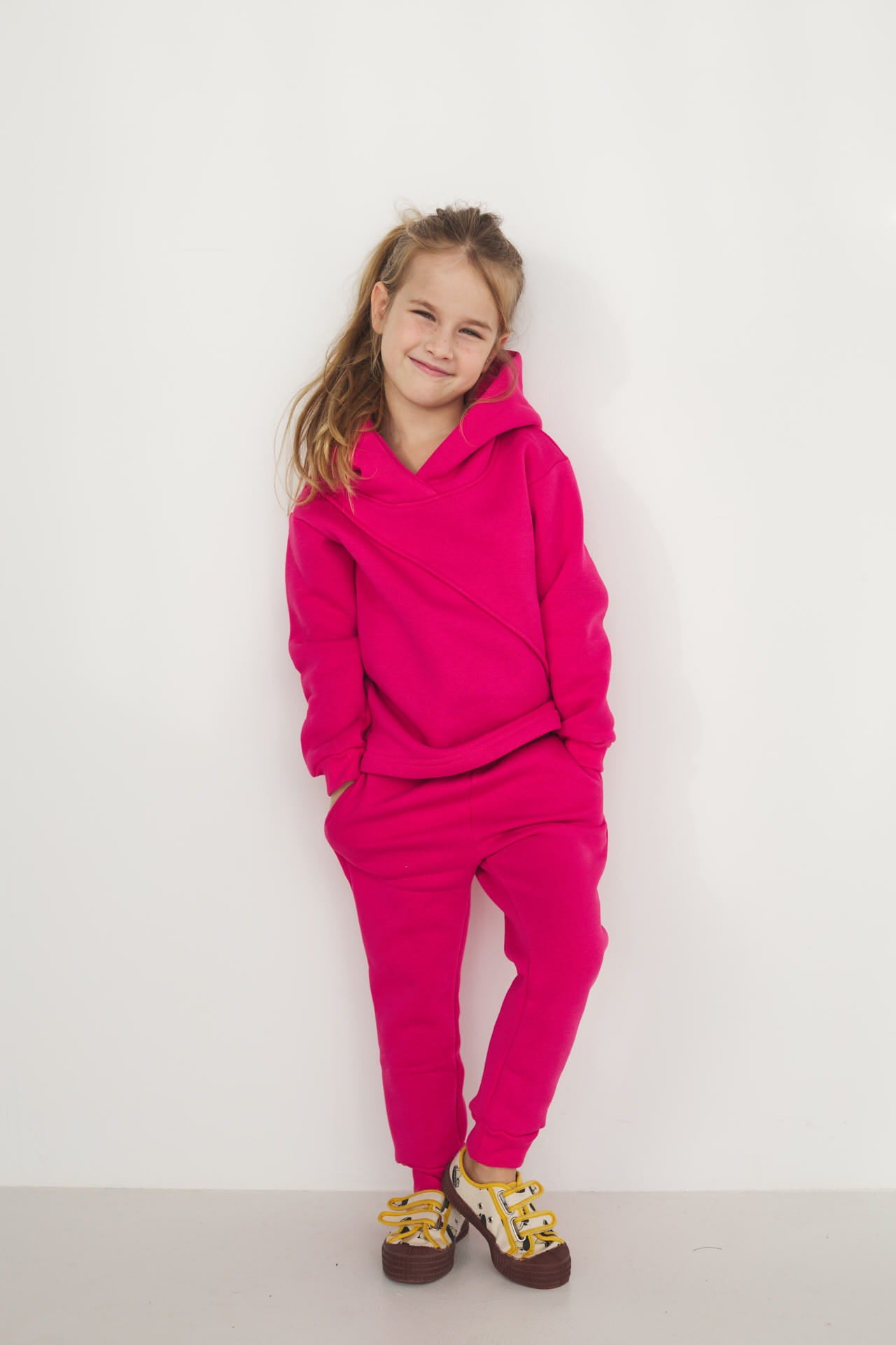 Spodnie Soft Line Kids Fuksja