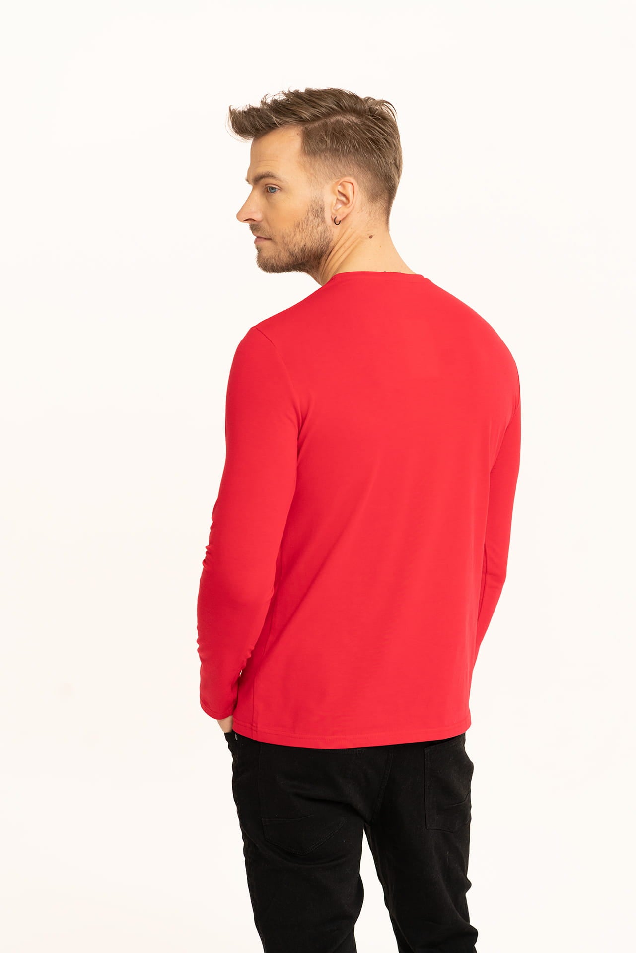Longsleeve Męska Historia Czerwony