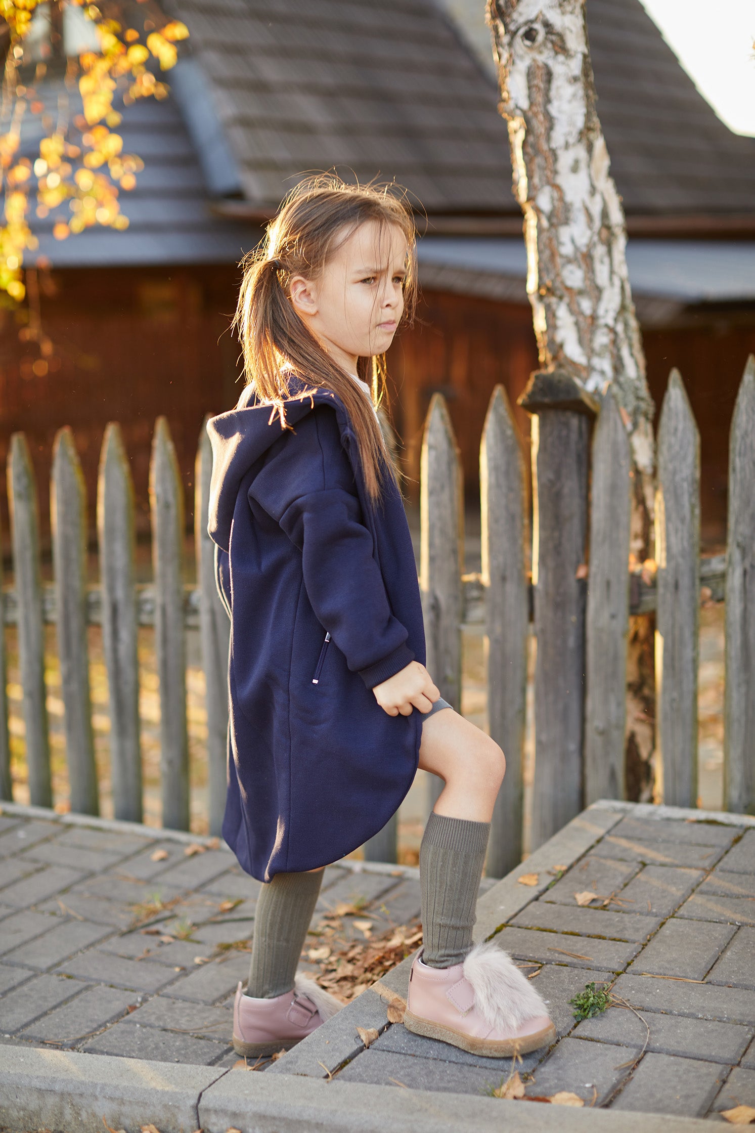 Płaszczobluza KIDS Granatowa
