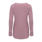 Longsleeve Daily Basic Paski Burgund
