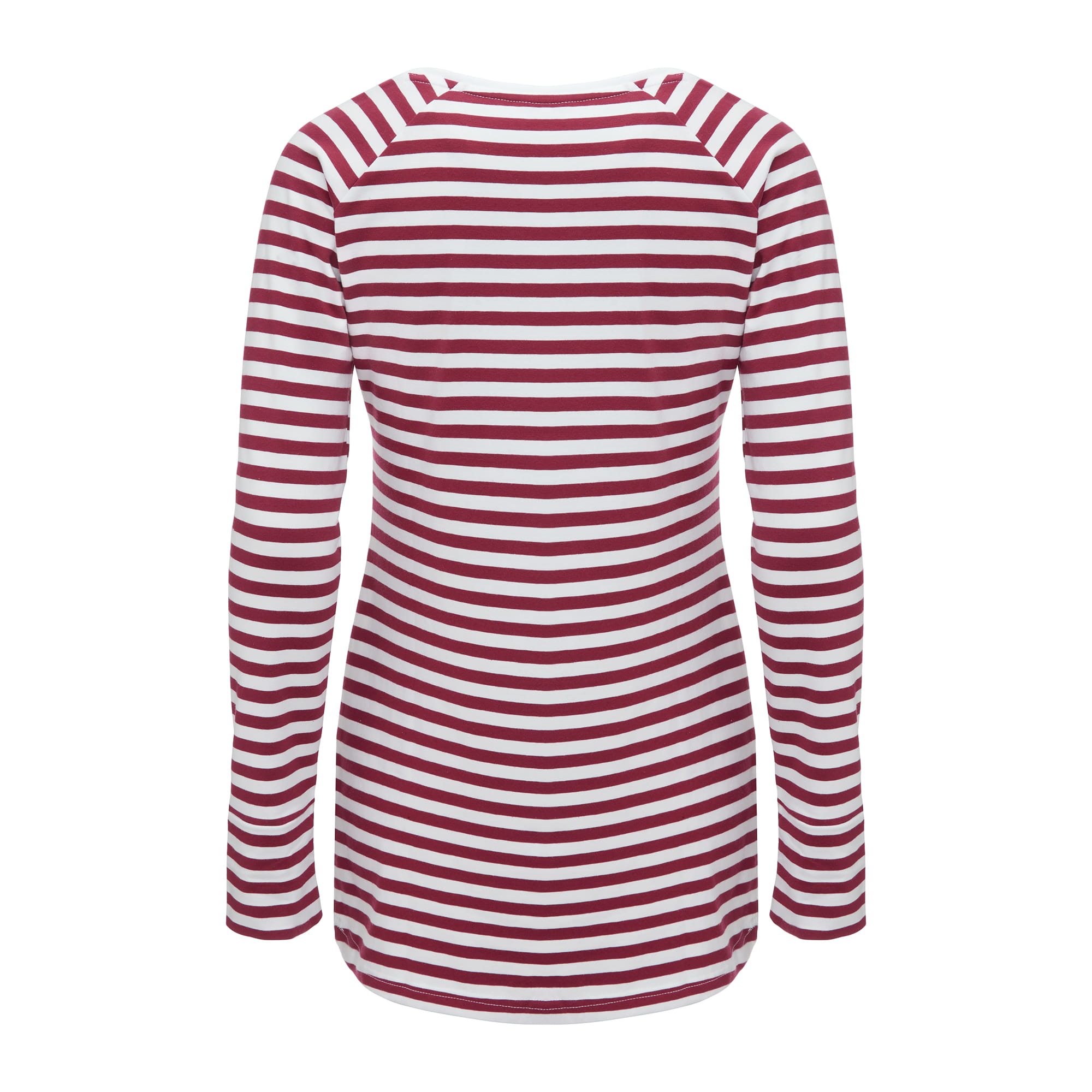 Longsleeve Daily Basic Paski Burgund