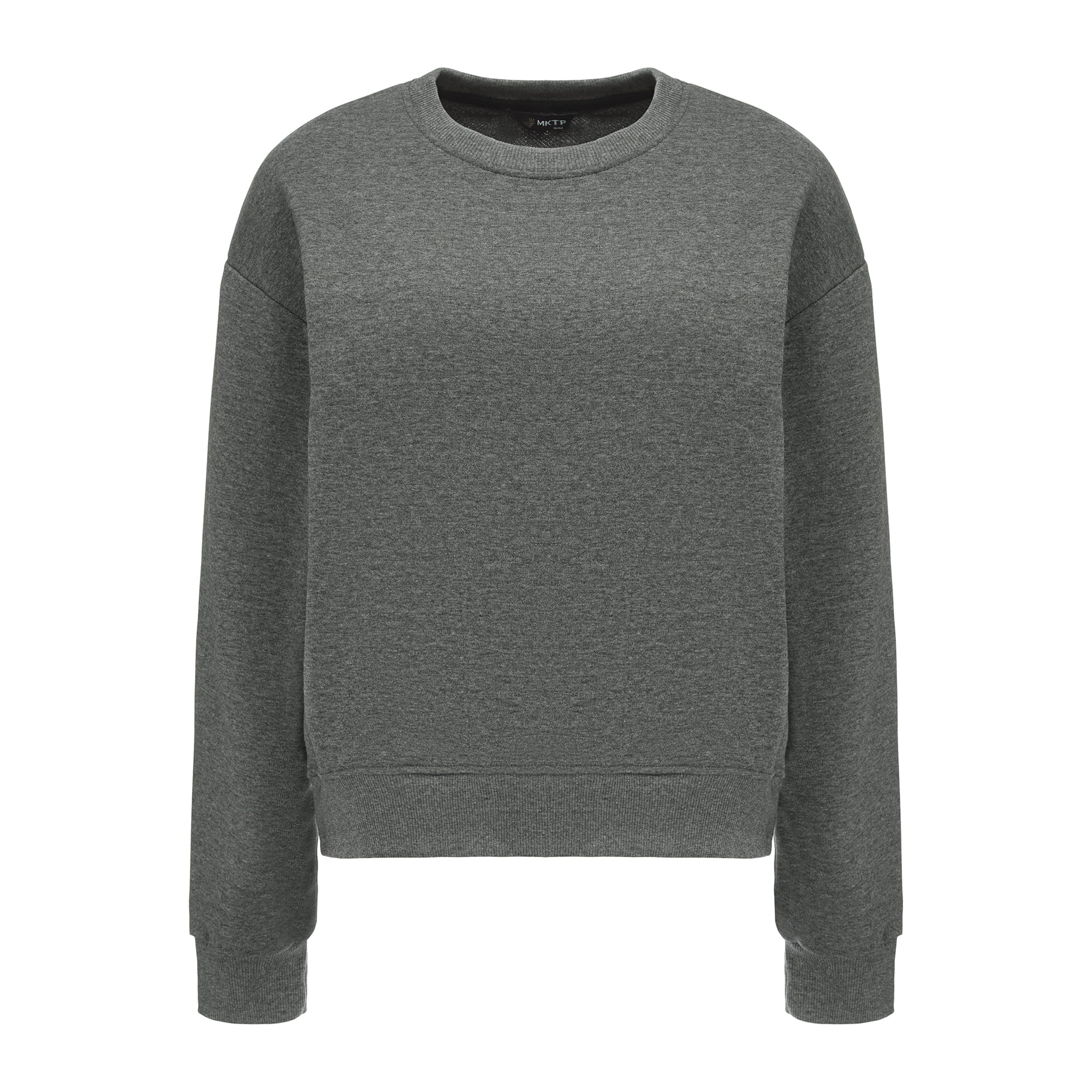 Bluza Klasyk Szary Ciemny Melanż
