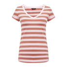 T-shirt Perfect Lines Szerokie Paski Koniak Róż