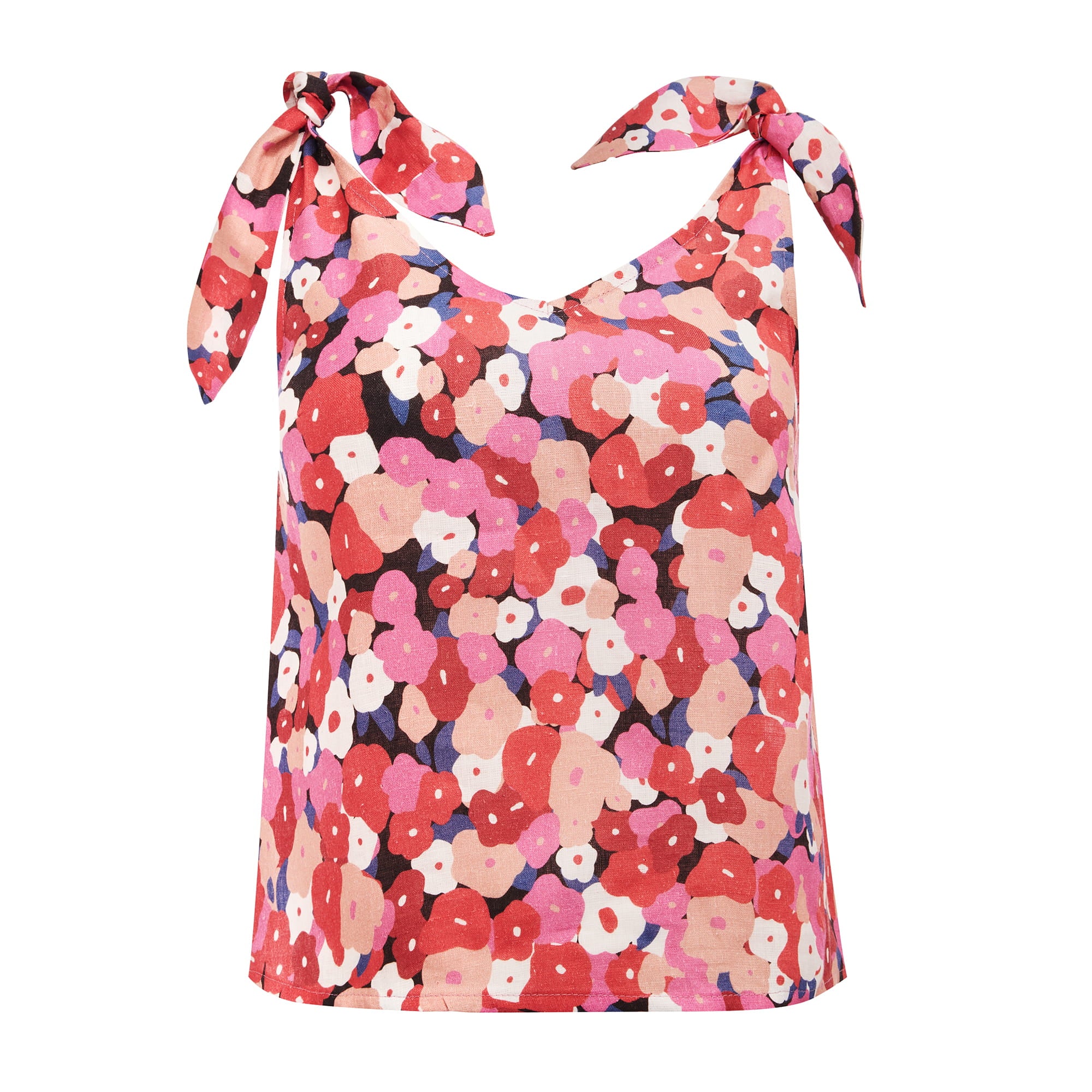 Top Summer Spritz Drobne Kwiaty Len