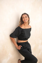 Top Carmen Czarny