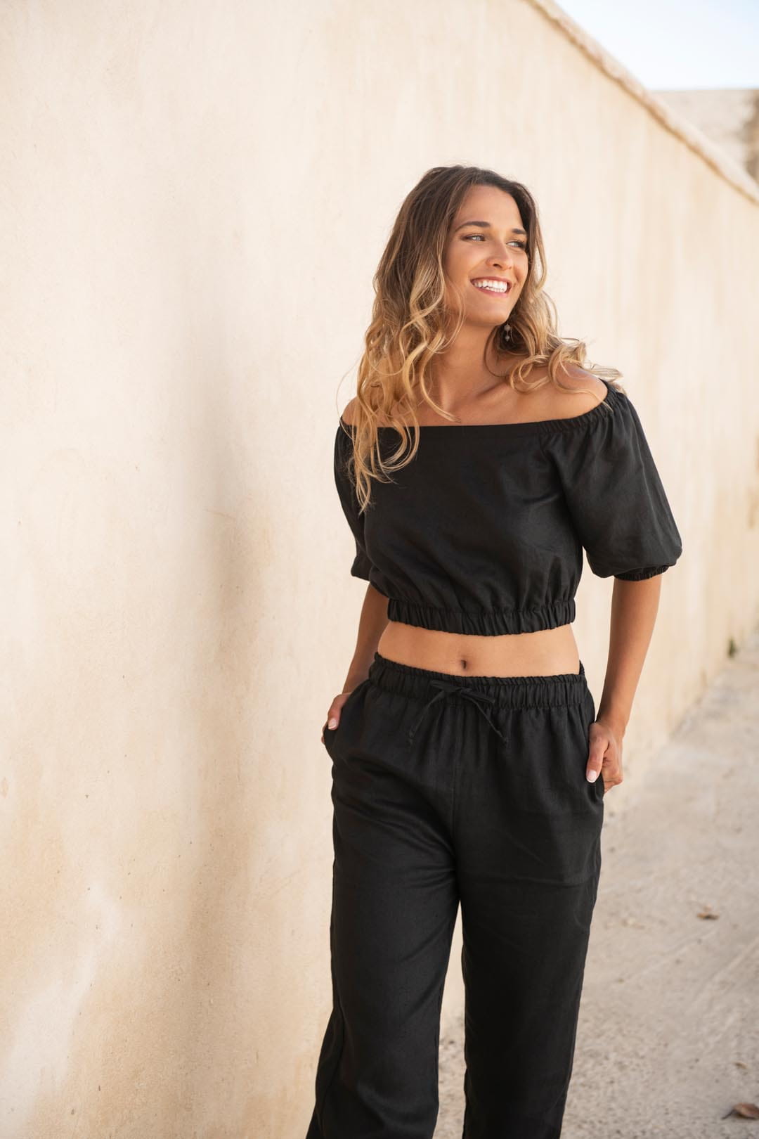 Top Carmen Czarny