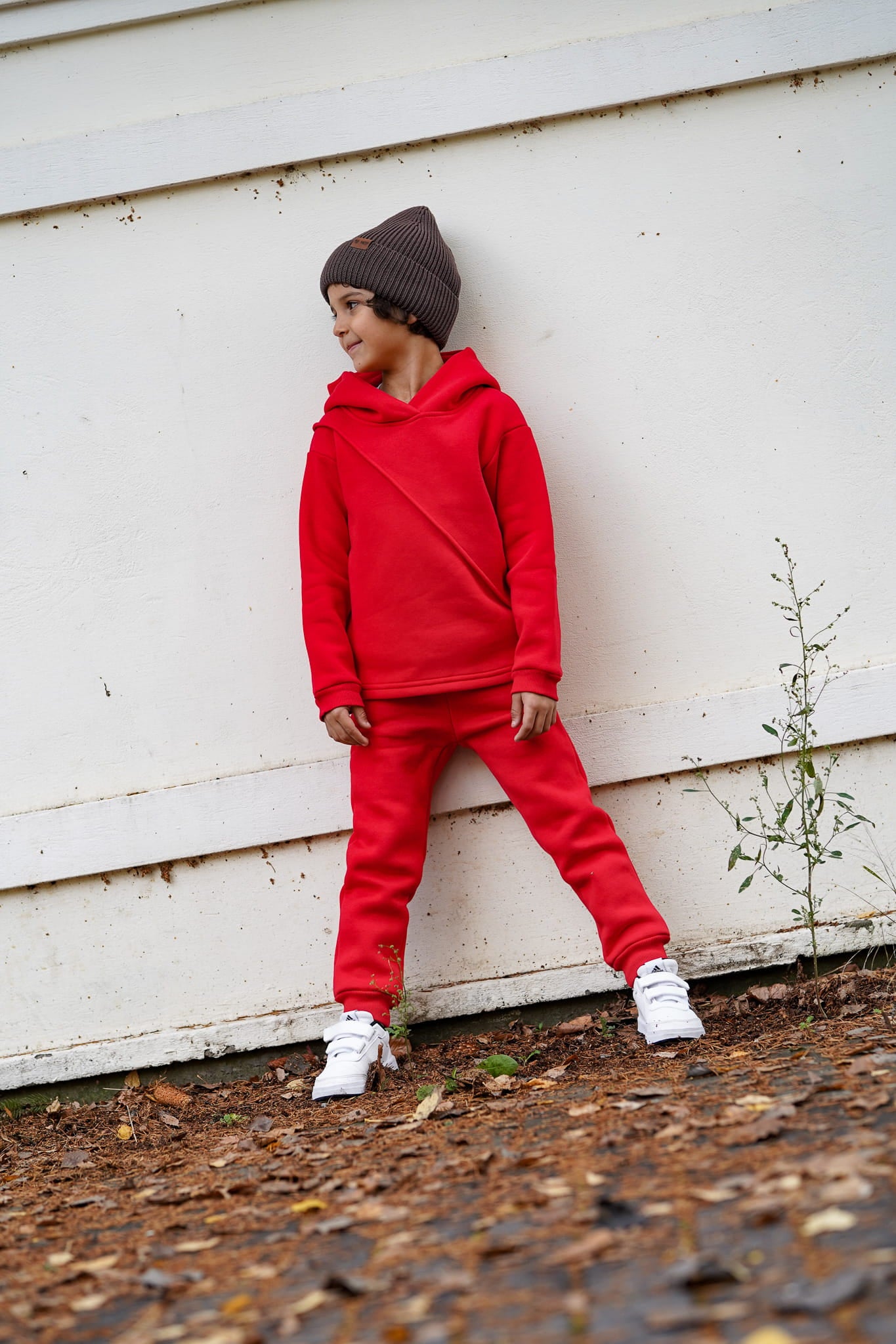 Spodnie Soft Line Kids Czerwone