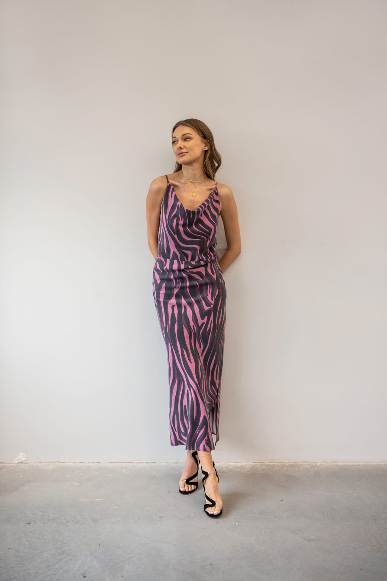 Sukienka Negroni Różowa Zebra