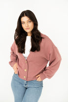 Kardigan Wool Me Tender Rose Denim 100% Wełna Merino
