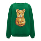 Bluza Kids z Misiem Butelkowa Zieleń
