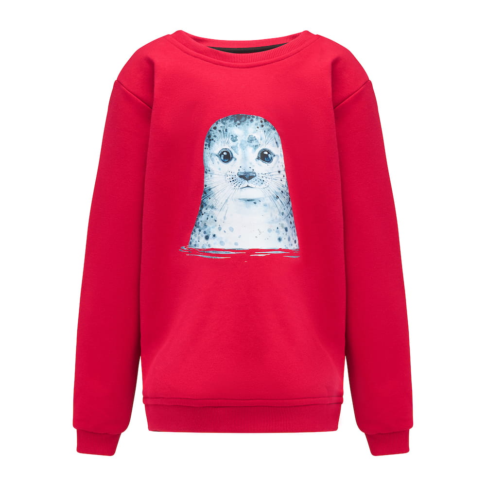 Bluza Kids z Foką Malinowa Czerwień