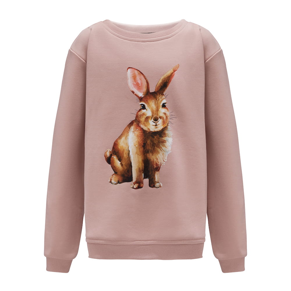 Bluza Kids z Królikiem Smoky Pink