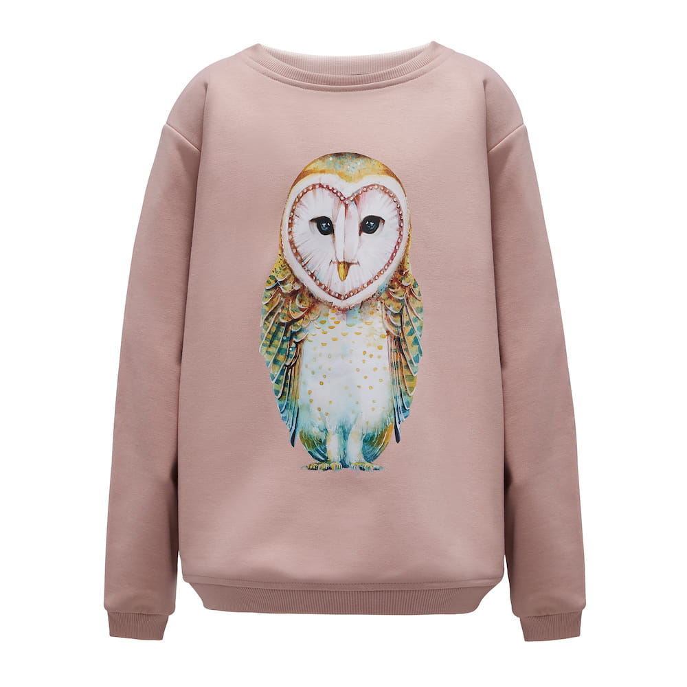 Bluza Kids z Sową Smoky Pink