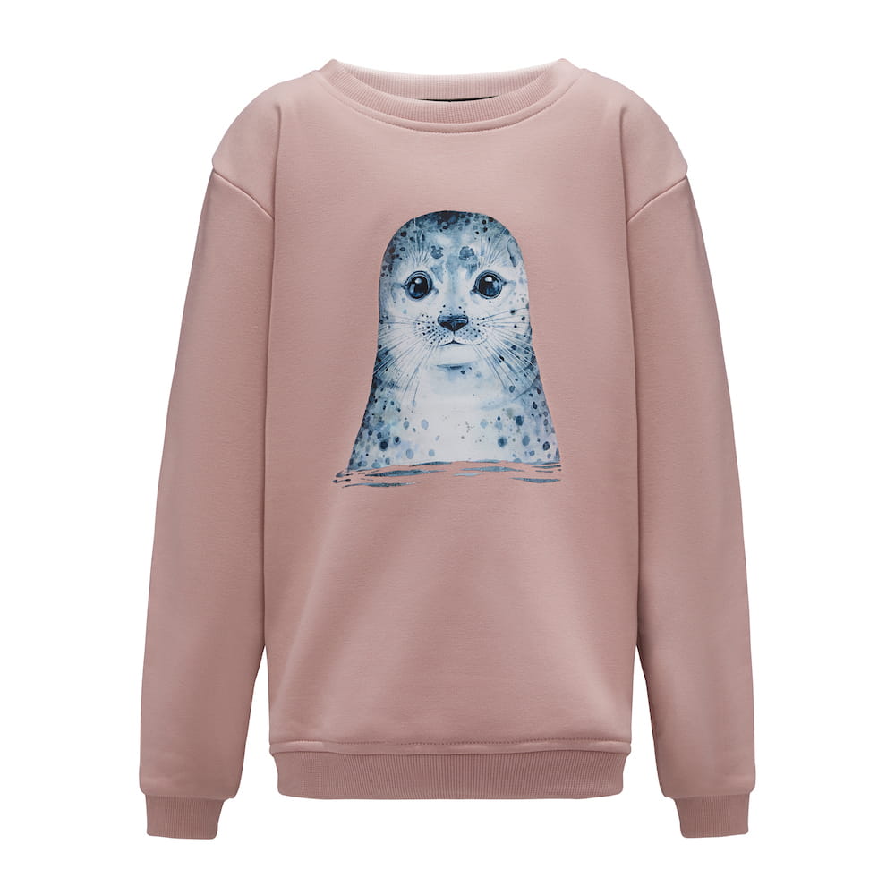 Bluza Kids z Foką Smoky Pink