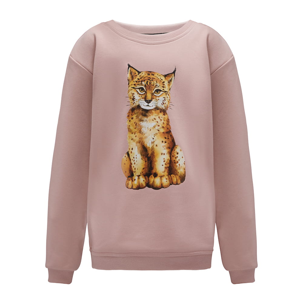 Bluza Kids z Rysiem Smoky Pink