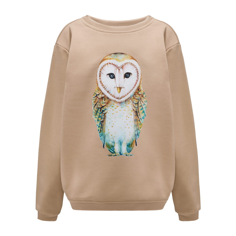Bluza Kids z Sową Kawa z mlekiem