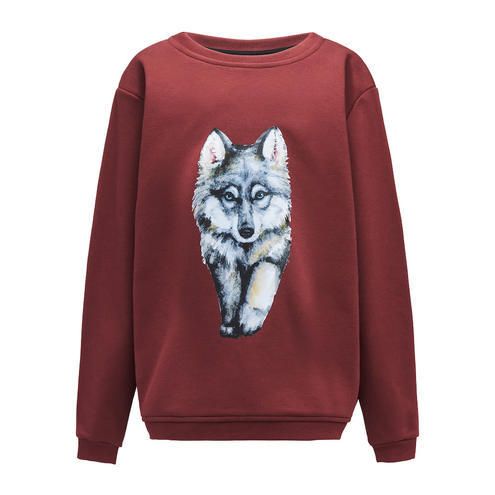 Bluza Kids z Wilkiem Ciemny Burgund