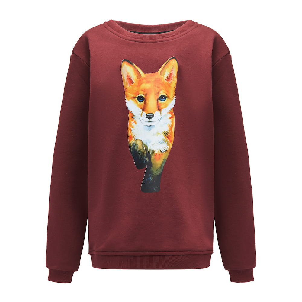 Bluza Kids z Lisem Ciemny Burgund