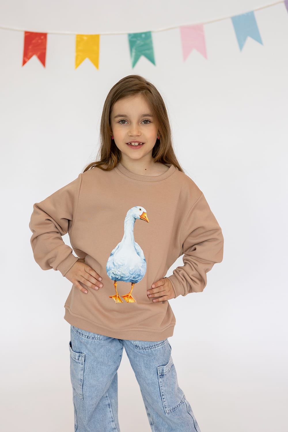 Bluza Kids z Gęsią Kawa z mlekiem