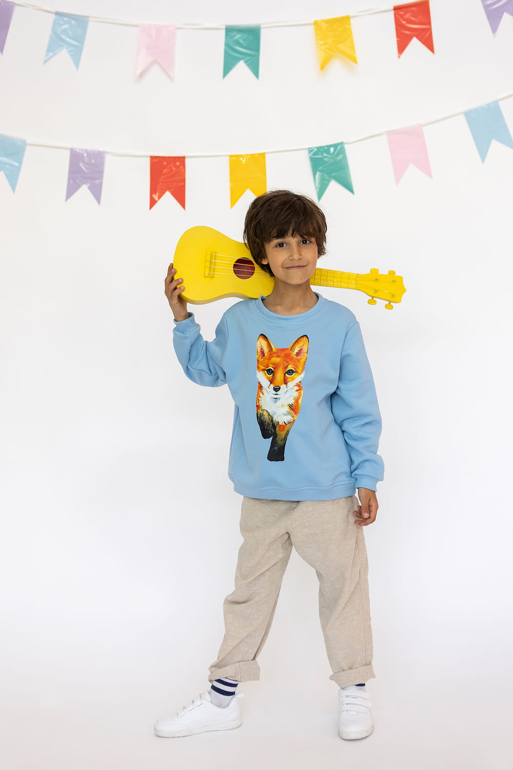 Bluza Kids z Lisem Błękit