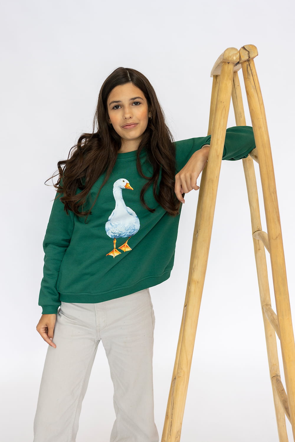 Bluza Kids z Gęsią Butelkowa Zieleń