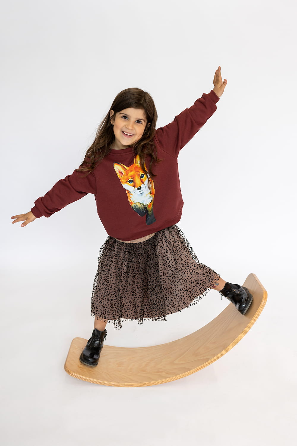 Bluza Kids z Lisem Ciemny Burgund