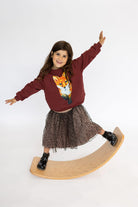 Bluza Kids z Lisem Ciemny Burgund