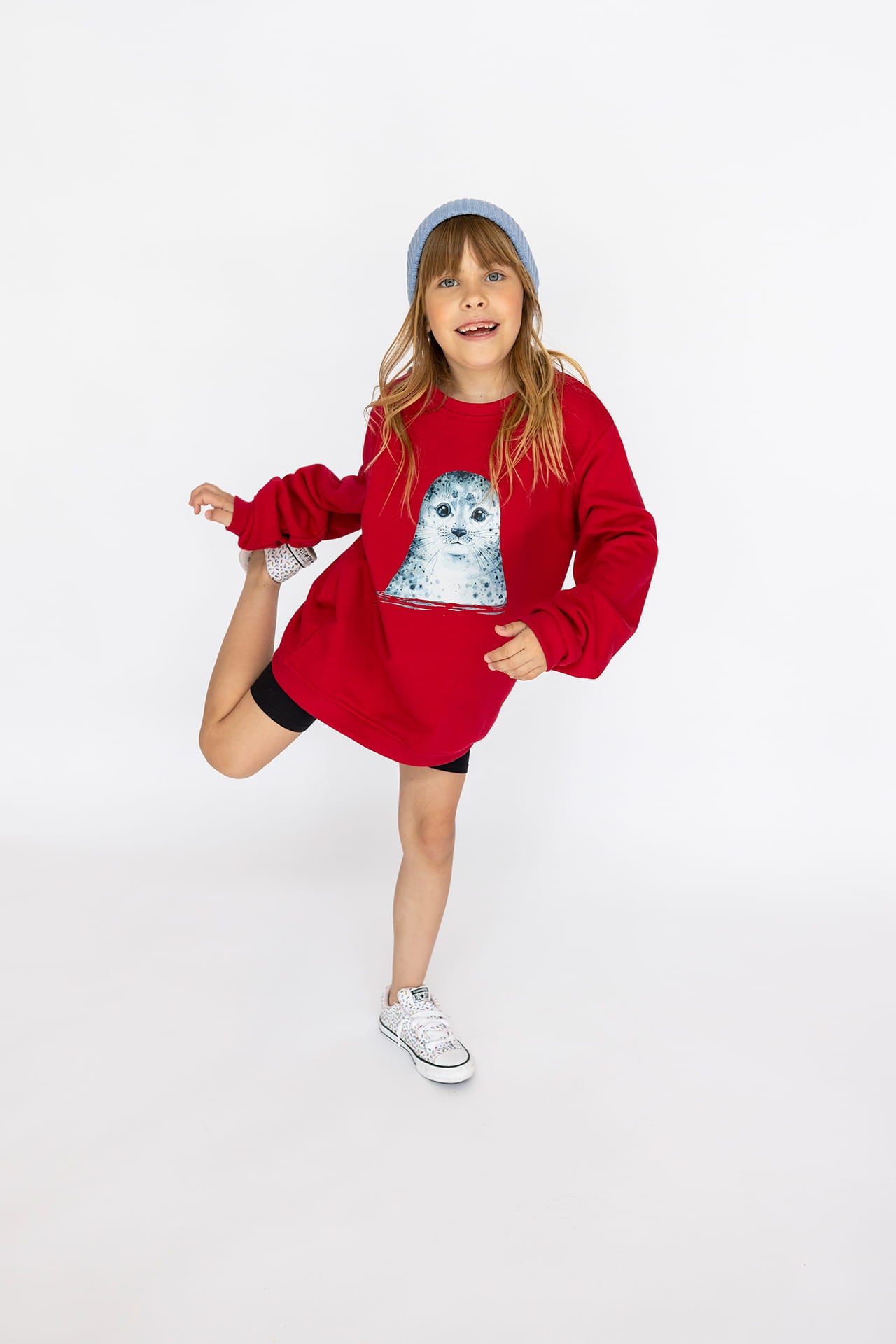 Bluza Kids z Foką Malinowa Czerwień