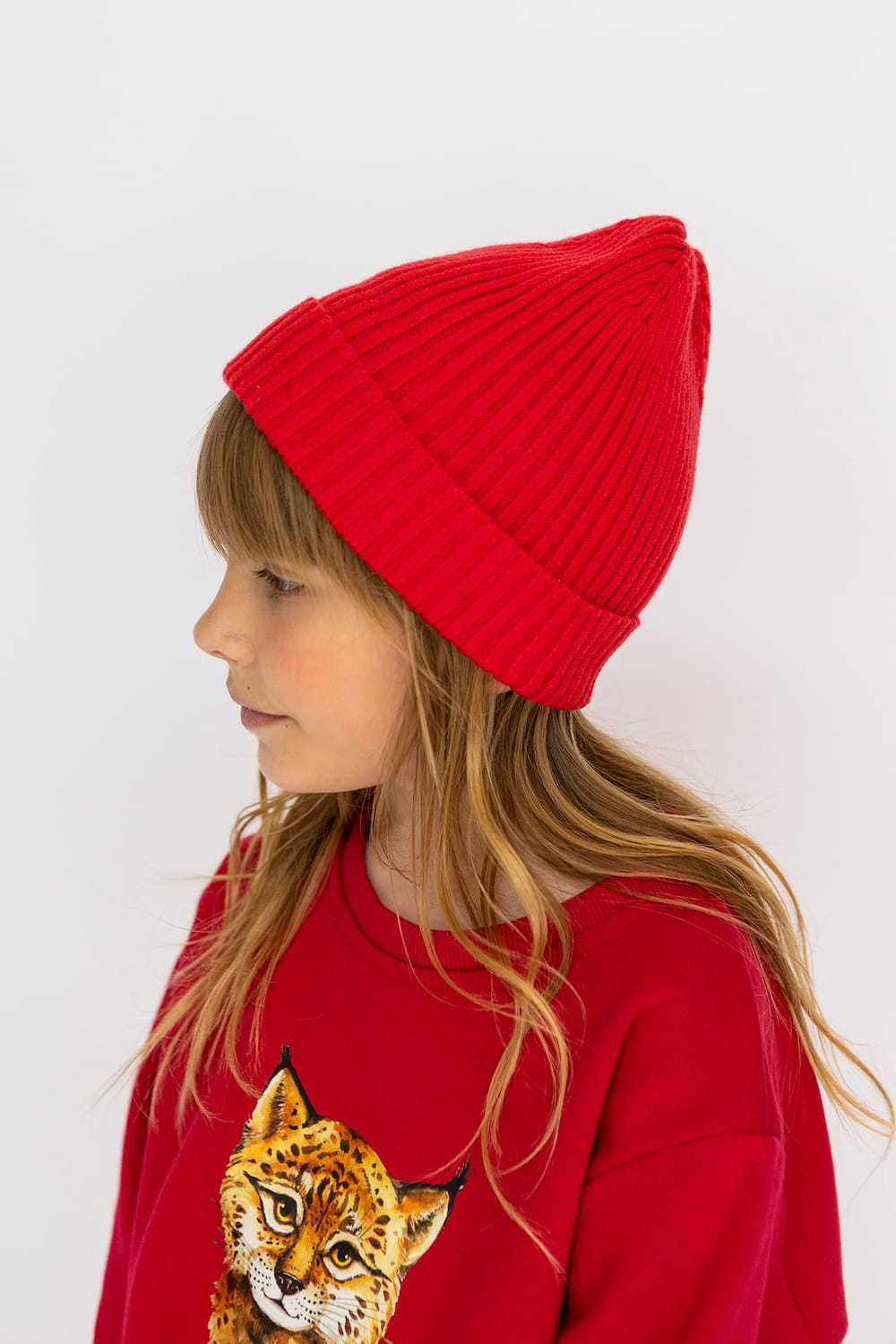Beanie Organic Czerwony