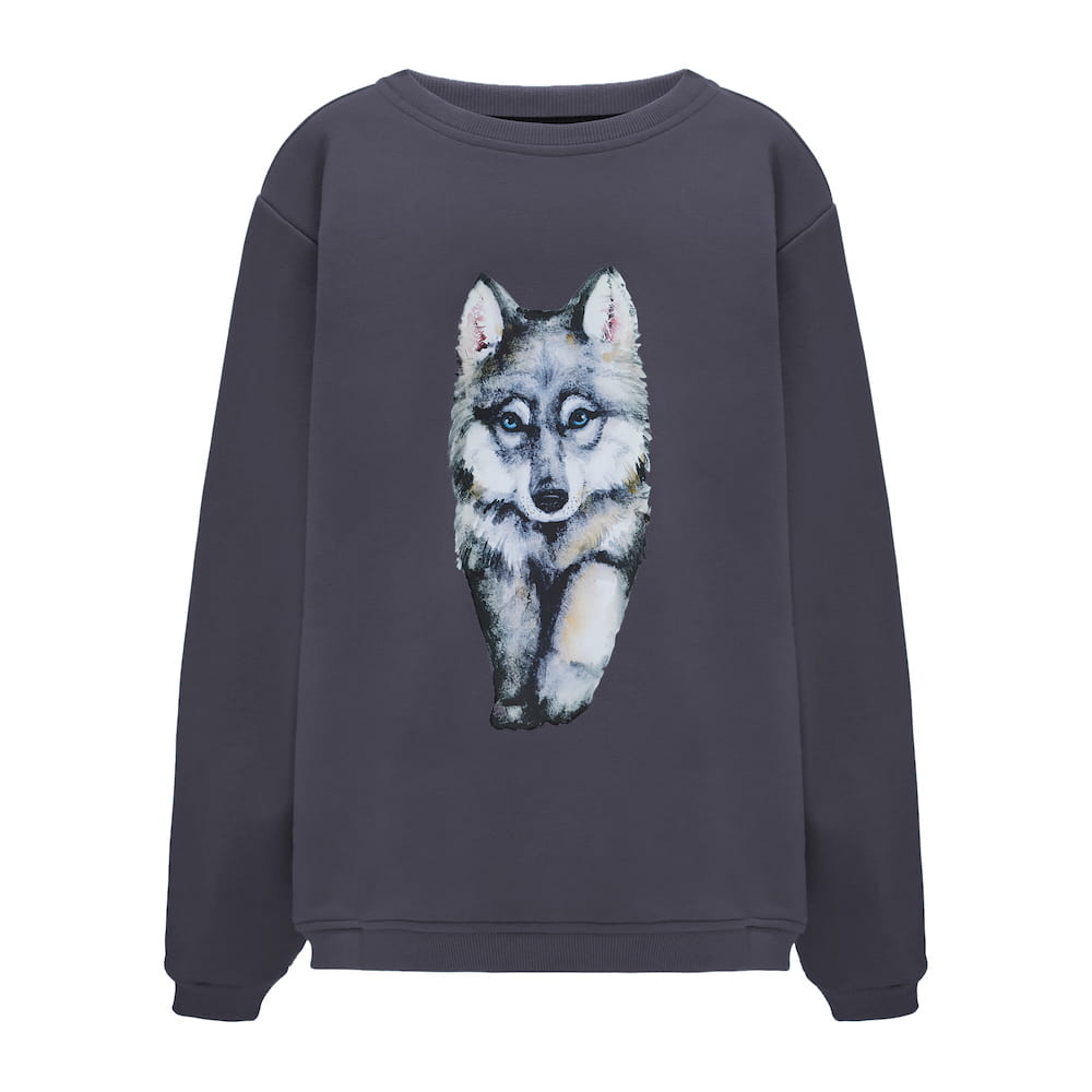 Bluza Kids z Wilkiem Zgaszony Granat
