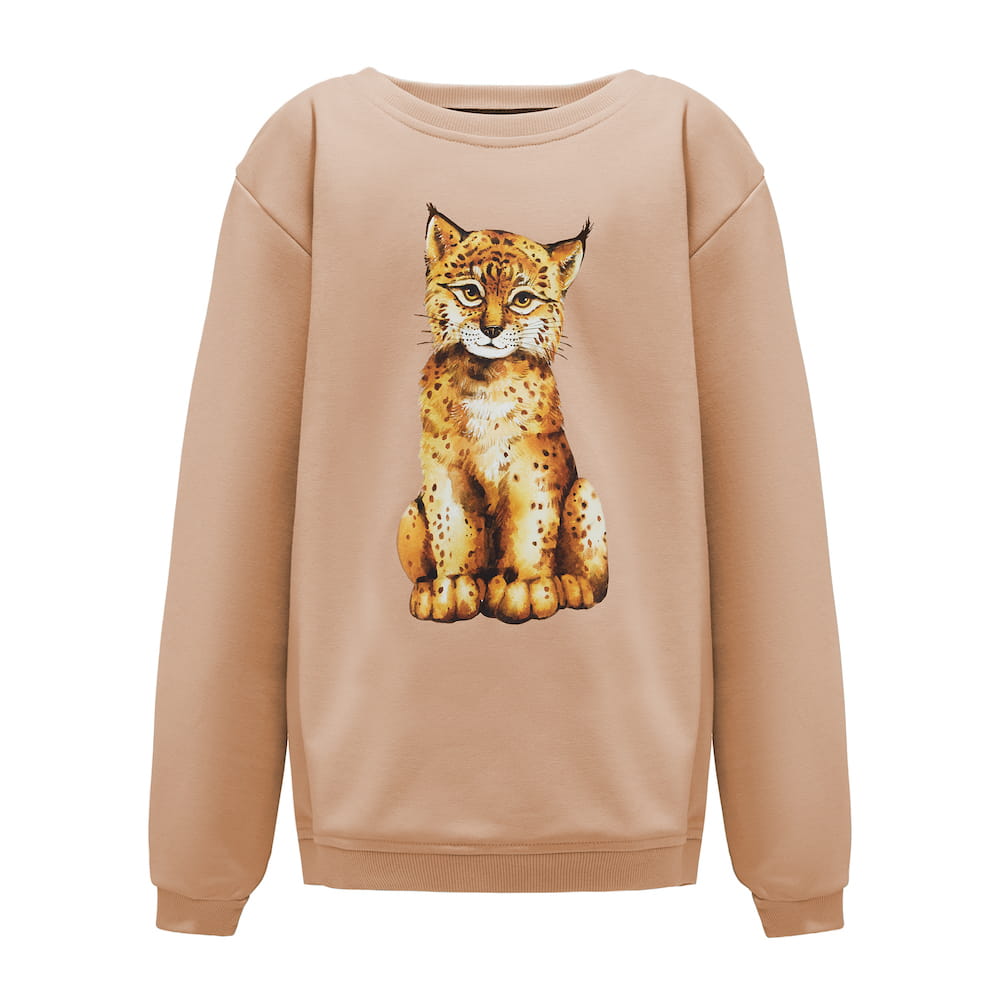 Bluza Kids z Rysiem Kawa z mlekiem