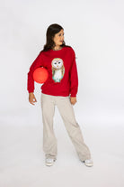 Bluza Kids z Sową Malinowa Czerwień