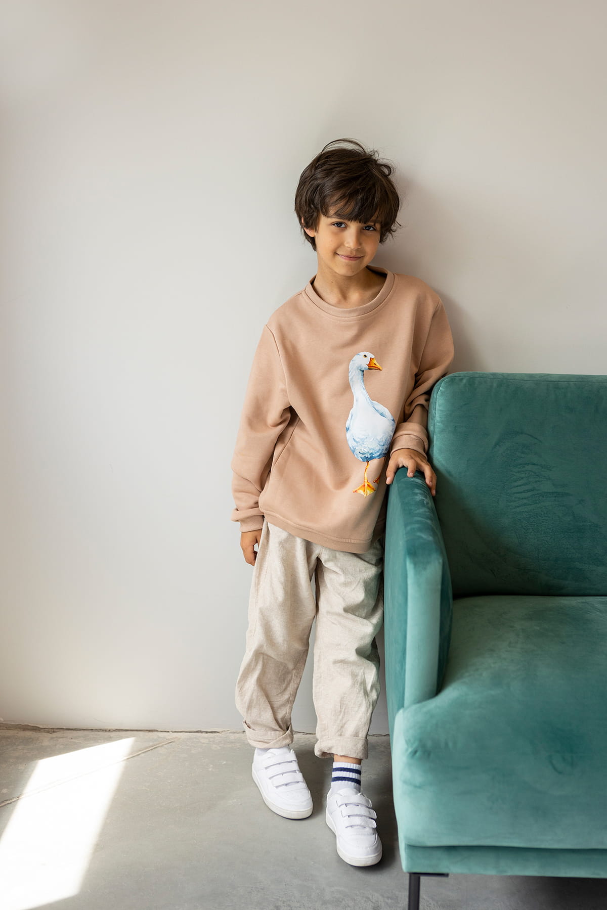 Bluza Kids z Gęsią Kawa z mlekiem