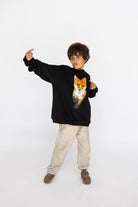 Bluza Kids z Lisem Czarna