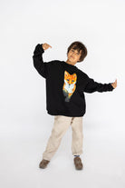 Bluza Kids z Lisem Czarna