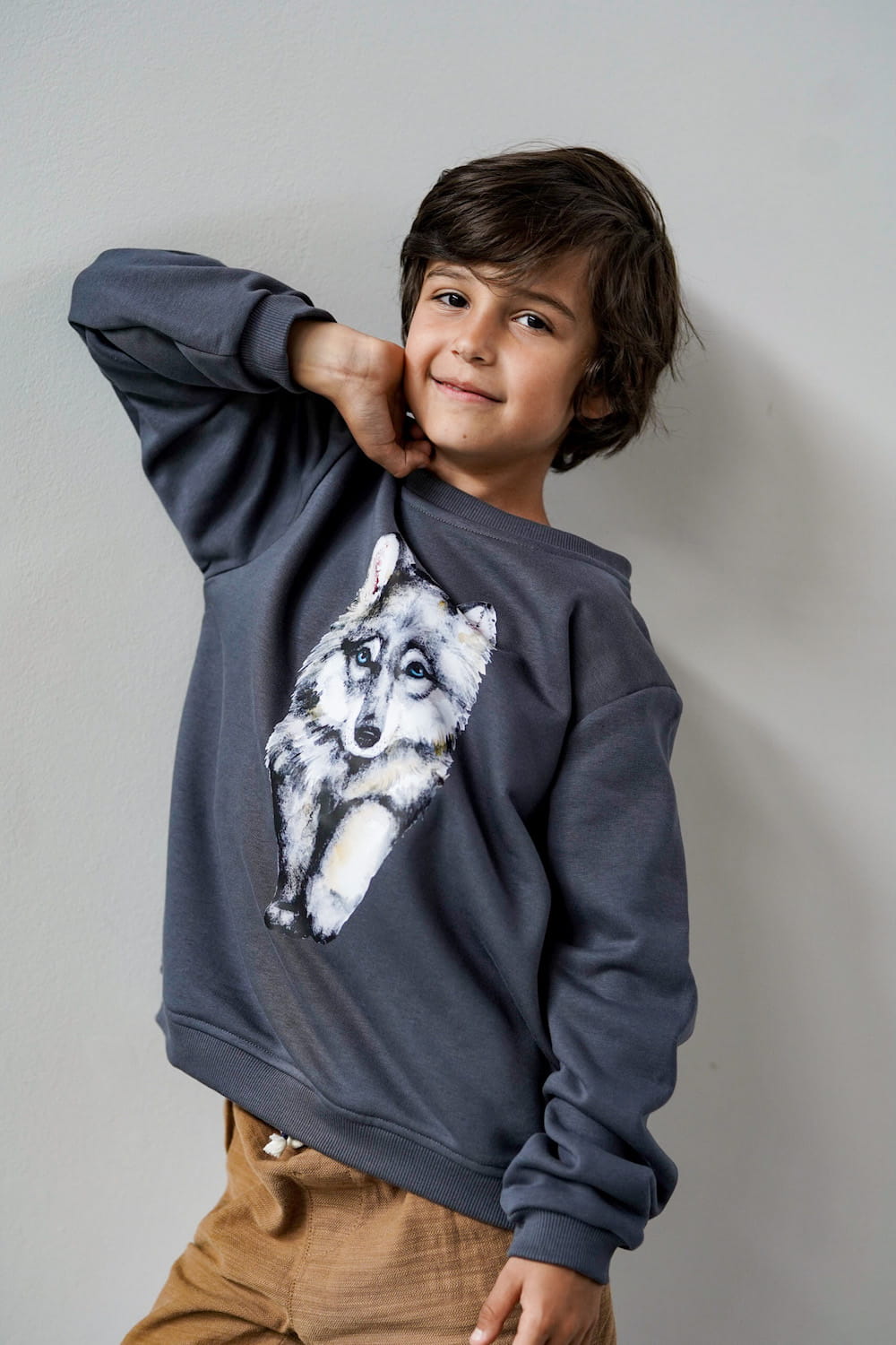 Bluza Kids z Wilkiem Zgaszony Granat