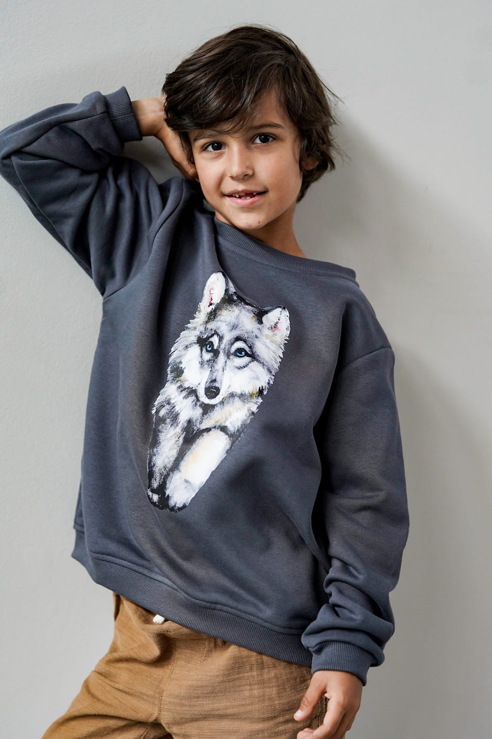 Bluza Kids z Wilkiem Zgaszony Granat