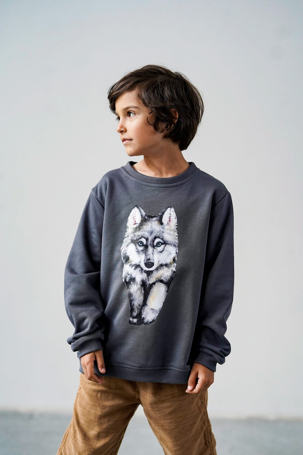 Bluza Kids z Wilkiem Zgaszony Granat