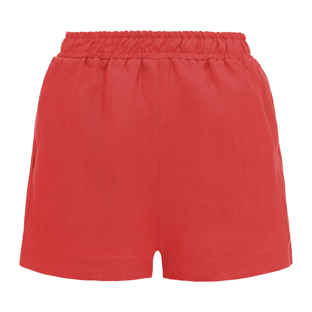 Spodenki Summer Spritz Czerwona Brzoskwinia Len